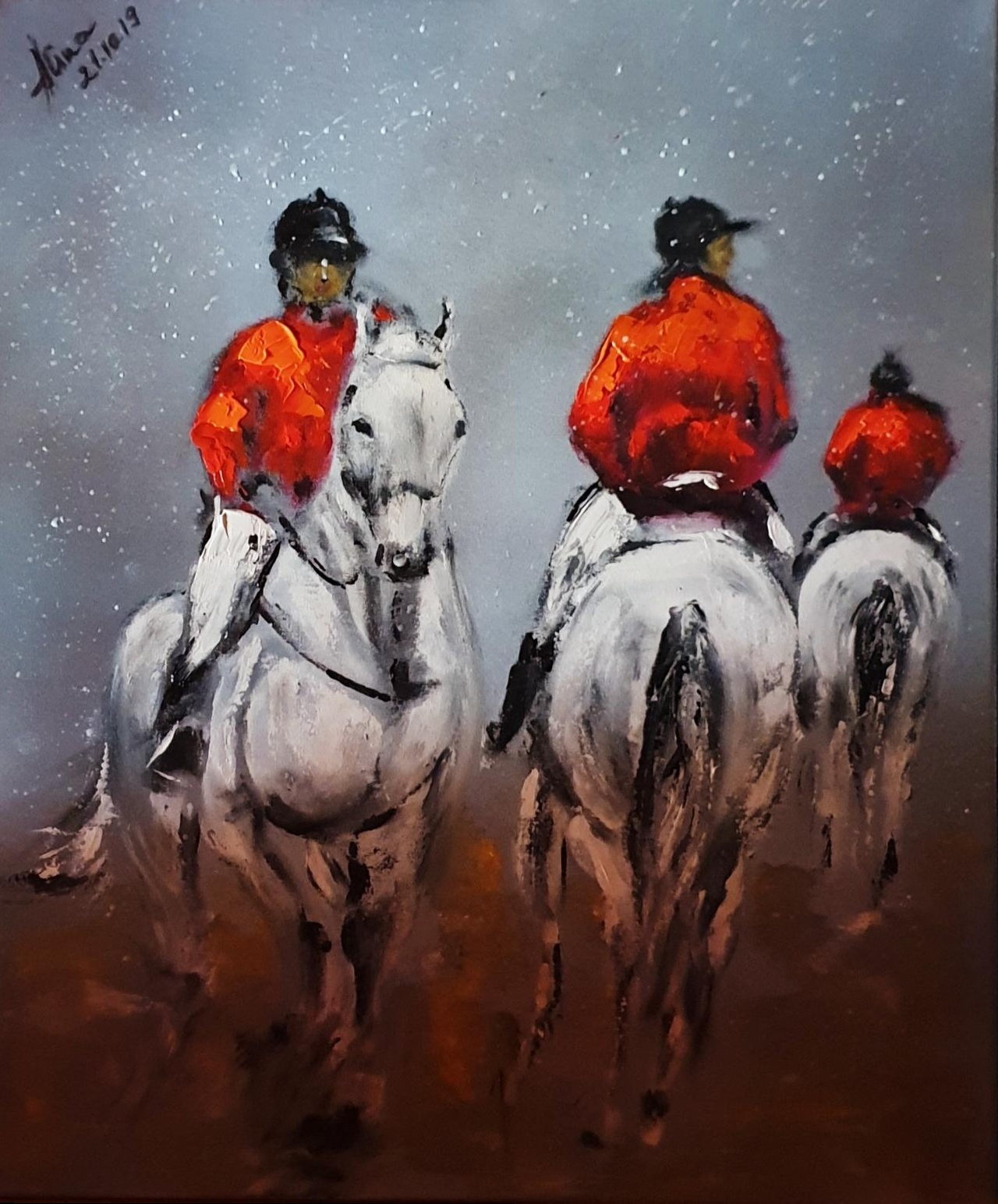 ArteDiAlina.com painting: darkness comes soon